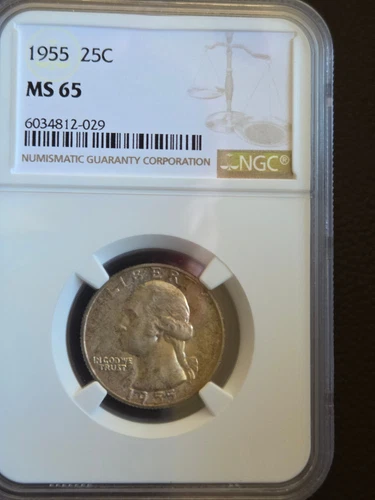 1955 Washington Quarter NGC MS65