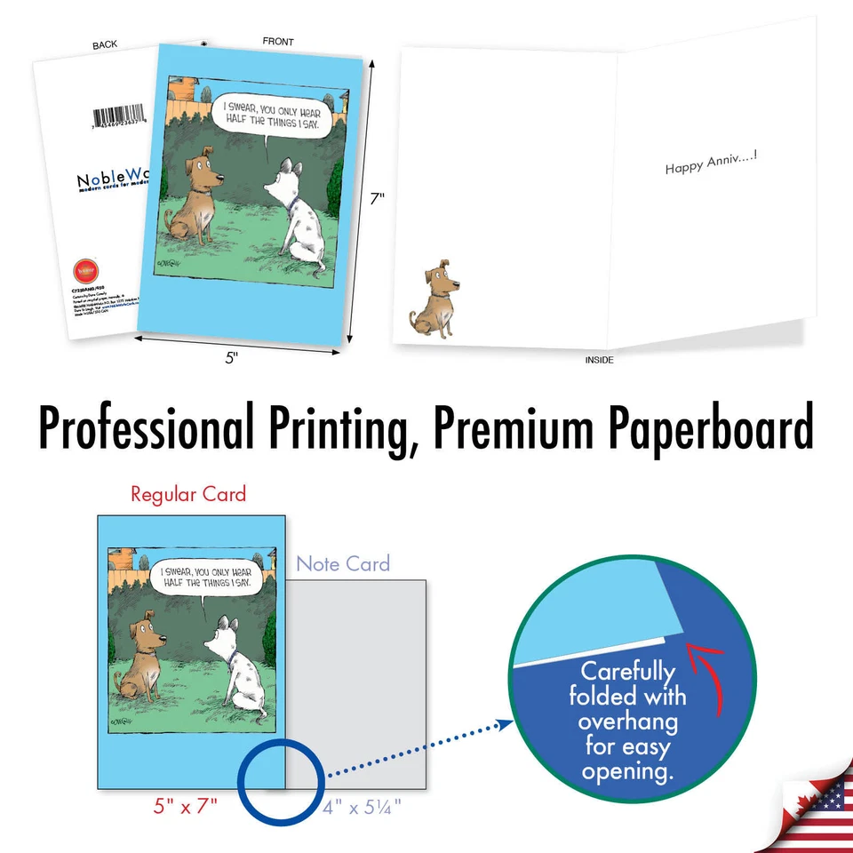 1 Tarjeta de Aniversario Divertida con Sobre - Media Oída C7250ANG Foto 3 de 4