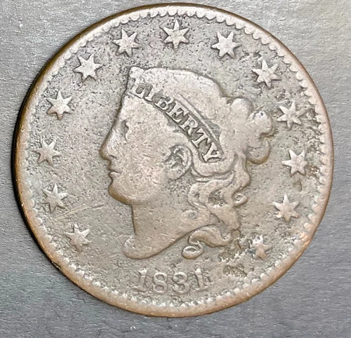 Photo of a 1831-P Large Cent from an eBay listing that sold on Jul 19, 2026