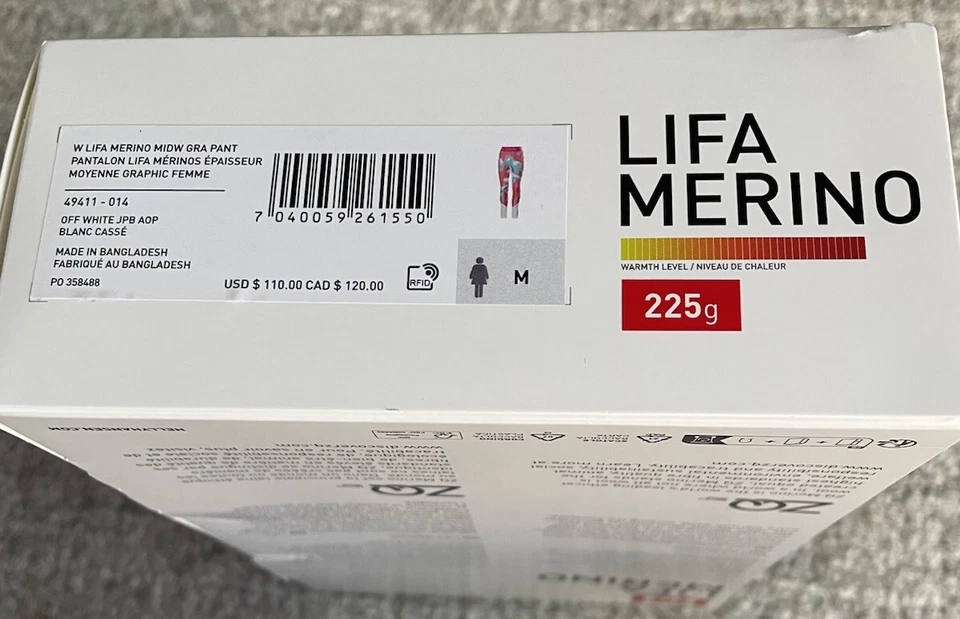 Pantalón para mujer Helly Hansen HH LIFA® Merino aislamiento capa base, colorido M Foto 4 de 4