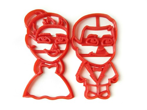 Custom Bride & Groom Full-body Portrait Cookie Cutters-2 pcs Set, Wedding supply - Bild 6 von 10