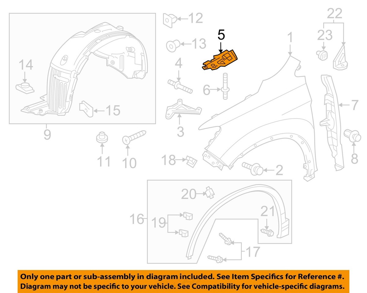 HONDA OEM 19-22 Pilot Fender Components-Fender Support Bracket