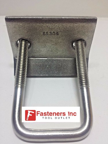 (QTY 2) 1-5/8" 304 Stainless Steel Beam Clamps for Unistrut Channel #4828S1 - Picture 2 of 5