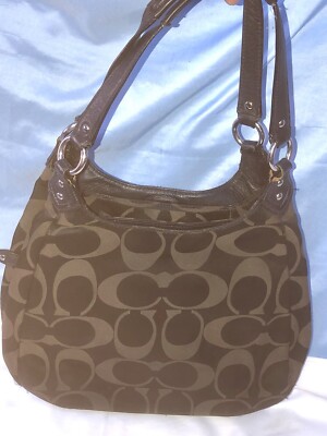 Authentic COACH Signature Black Tote Shoulder Bag Canvas F24742 | eBay
