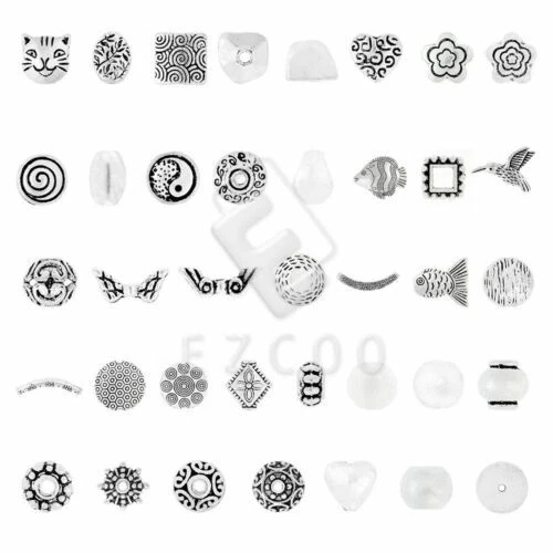 Silver Spacer Beads & Stoppers