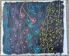 Original 14 by 17 inch Mixed Media Painting Abstract Expressionism Signed