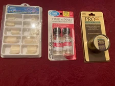 72 Jonel Nail tips & Pro 10 Acrylic Powder &2 Bottles Clear Polish 