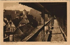 Old postcard postcard Rothenburg - view from the weirgang GERMANY (1075217)