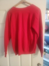 Vintage Hanes Crewneck Sweatshirt Adult Large Red Long Sleeve Made In USA