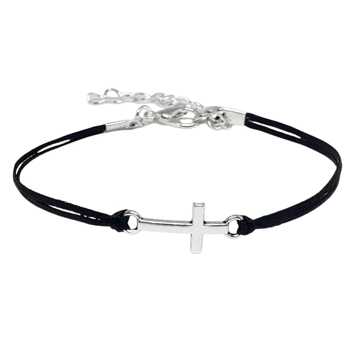 Bracciale A Croce In Acciaio Inossidabile Placcato Oro Per Donna | Regolabile Con Zirconi A Doppia Fila, Con Confezione Regalo
