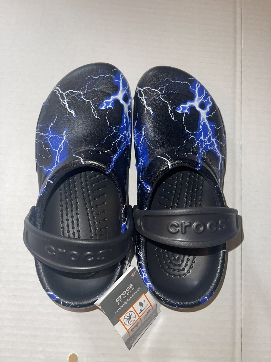 CROCS Bistro Graphic Flame ? Slip Resistant Unisex Clogs Sz M 8  W10 Crocs at Work Unisex Bistro Slip Resistant Clog - Walmart.com main image 2