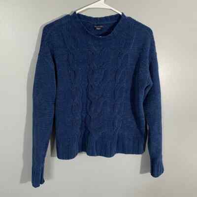 American Eagle Navy Blue Chenille Sweater Size XS
