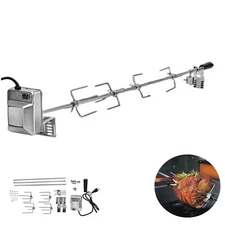 Electric Rotisserie Kit w/Motor BBQ Grill Detachable Spit Rod 45" & 54" Grill HQ