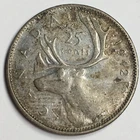 1942 Canada 25 Cents - George VI - Very Fine (VF) KM#35 - 80% Silver - 4898-AH