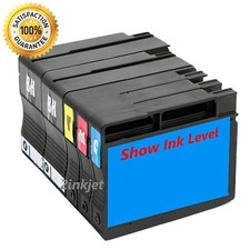 5 Pack Generic 932XL 933XL Ink For Officejet 6100 6600 6700 SHOW INK LEVEL 