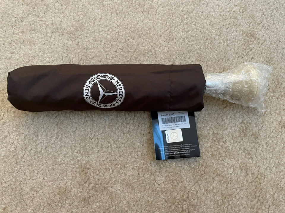 Nuevo~ Paraguas genuino Mercedes-Benz 300 SL marrón/crema B66041533 Foto 4 de 4