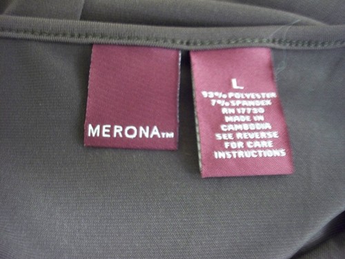 Merona Top Blouse Shirt Large Brown - Picture 5 of 5