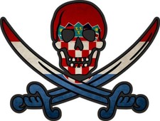 Pirate Sticker Jack Rackham Calico Flag Country HR Croatia