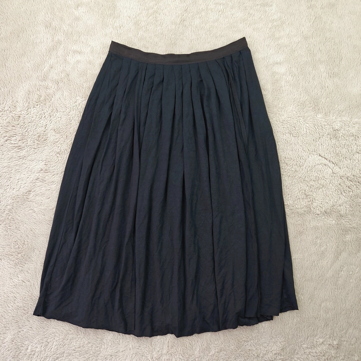 Jupe Midi Topshop Bordeau Taille 10 - Modèle Droit/Crayon, Viscose/Polyamide