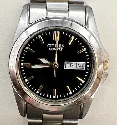 Citizens Quartz, 6.5 SS Band, 26mm Case, Day/Date, WR 50M, (Works Great)