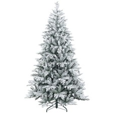 HOMCOM 7ft Snow Flocked Artificial Christmas Tree, Easy Assembly
