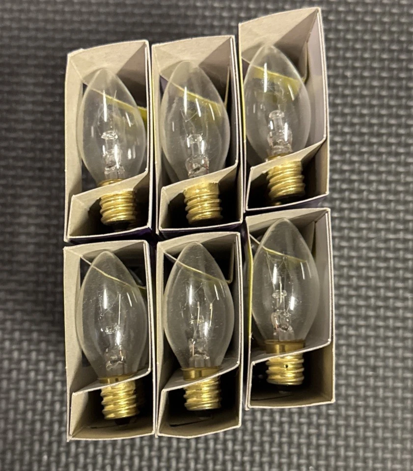 FOUR PACKS Replacement C7 Clear Bulbs - 4 Per Pack - 6 Packs - 24 Total Bulbs - Image 2 of 2