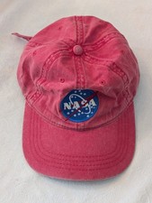 OTTO Red NASA Logo Adjustable Baseball Cap Astronauts Space Travel