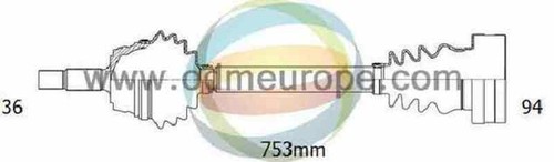 6Q0407272BD antriebswelle vorne rechts für SEAT IBIZA (6L1) REFERENCE 5012180