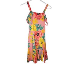Girls Children's Place Floral Sundress Pink Yellow Off Shoulder L 10/12