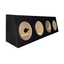 Sound Bar 6x5 Quad Sealed Wedge Speaker 6.5” Enclosure Box- Black 29” Length