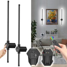 Upgraded Battery Operated Wall Sconce Set of Two,Rechargeable Dimmable Wall L...