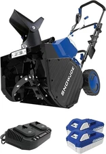 Used-Snow Joe 24V-X2-SB18-CT 48V Cordless Snow Blower- 2 Batteries and charger