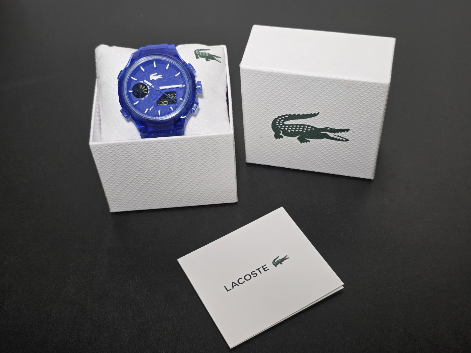 Lacoste LC33 Men's Sport Analog-Digital Watch Blue Plastic 100m