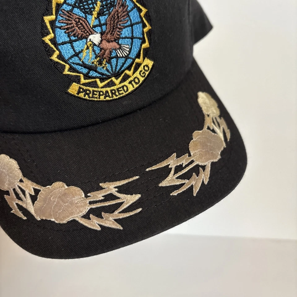 复古 726th Air Con Squadron Prepared To Go 黑色平沿帽 — 第 3/4 张图片