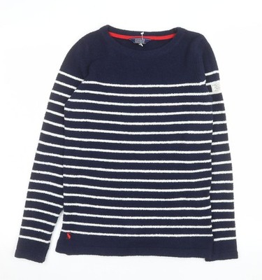 Joules Damen Strickpullover blau gestreift Rundhalsausschnitt Langarm UK 6