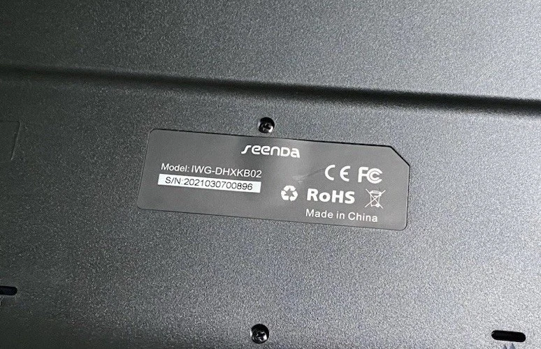 Seenda Backlit Wireless Keyboard, Black, Model IWG-DHXKB02 - Image 3 of 4