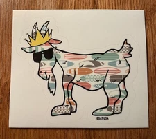 GOAT USA SURF BOARDS Goat Sticker; Single Sticker; Brand New!