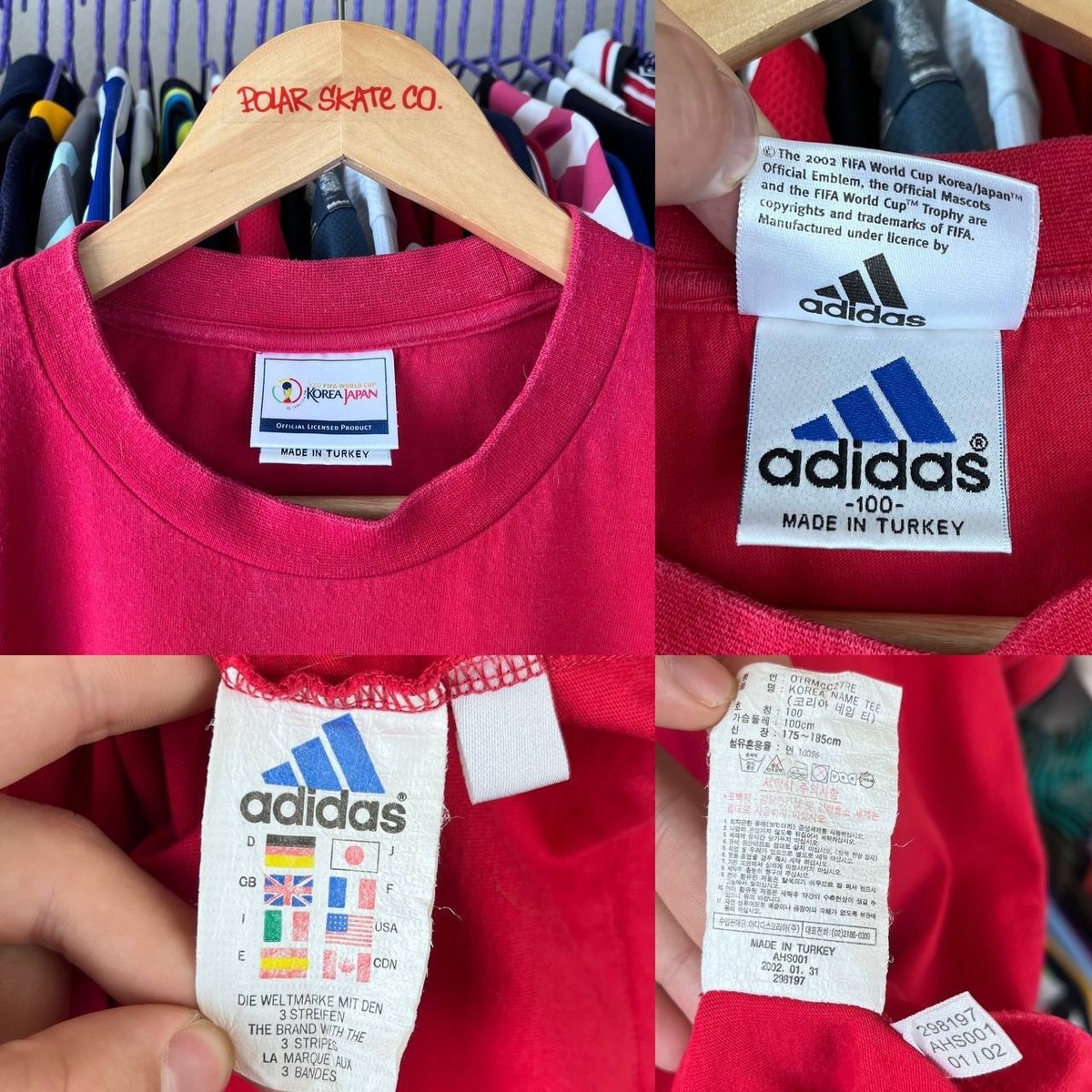 Adidas South Korea 2002 World Cup Football Soccer Jersey Tshirt #9