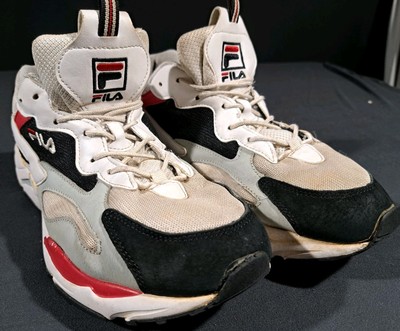 FILA Men's Ray Tracer Black/Gray/Red SNEAKERS (1RM00586-102) Sz 13