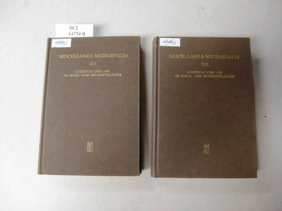 Scientia und Ars im Hoch- und Spätmittelalter. 1. u. 2. Halbband. Craemer-Ruegen