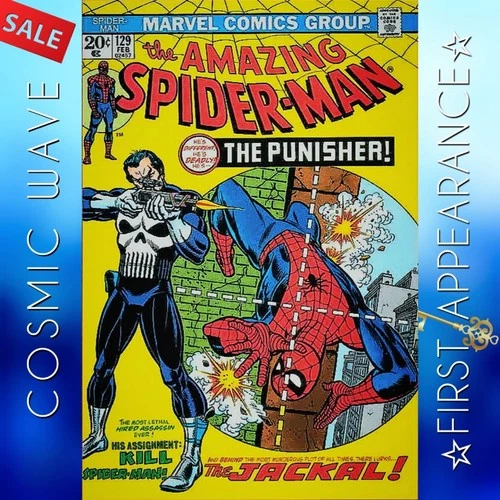 ASM SPIDER-MAN #129🔑1ST PUNISHER APPEARANCE! 🔥MVS INTACT🔥COVERLESS*REPRO  MCU