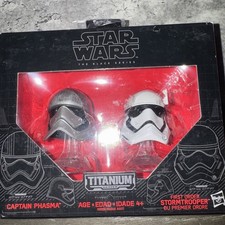 Star Wars Black Series Titanium Mini Helmets Captain Phasma & Stormtrooper