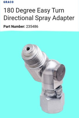 #ad Graco 180° Easy Turn Directional Angle Head Spray Nozzle 235486 MADE IN U.S.A. $78.63