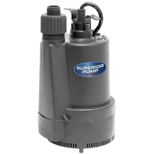 1 3 HP Submersible Utility Pump 2400 GPH Thermoplastic with 10 Ft Cord