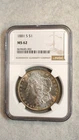 1881 S Morgan Dollar NGC MS62 UNCIRCULATED BETTER DATE $1 Coin BUY IT NOW!