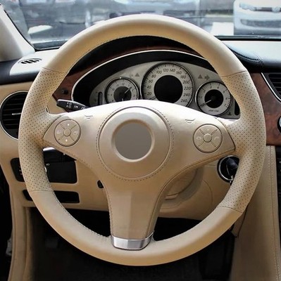 Alcantera Steering Wheel Cover Real Leather Wrap for MERCEDES SLK200 SLK280 J