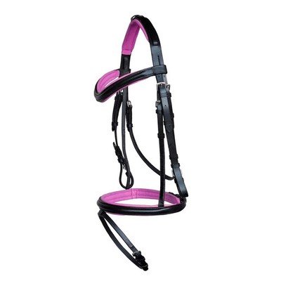 Ponytrense ''Ride on'' rosa Leder incl. Gurtzügel