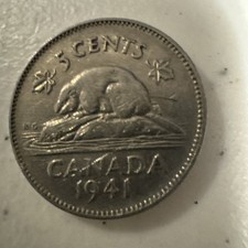 1947 🇨🇦 Canada Nickel - w/Maple Leaf - EX - 5 Cent Coin - King George VI