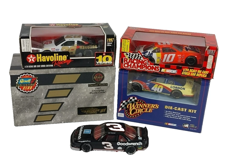 NASCAR 1:24 Diecast Car Bundle Dale Earnhardt, Ricky Rudd, Robby Gordon, Mike W - Image 2 of 4