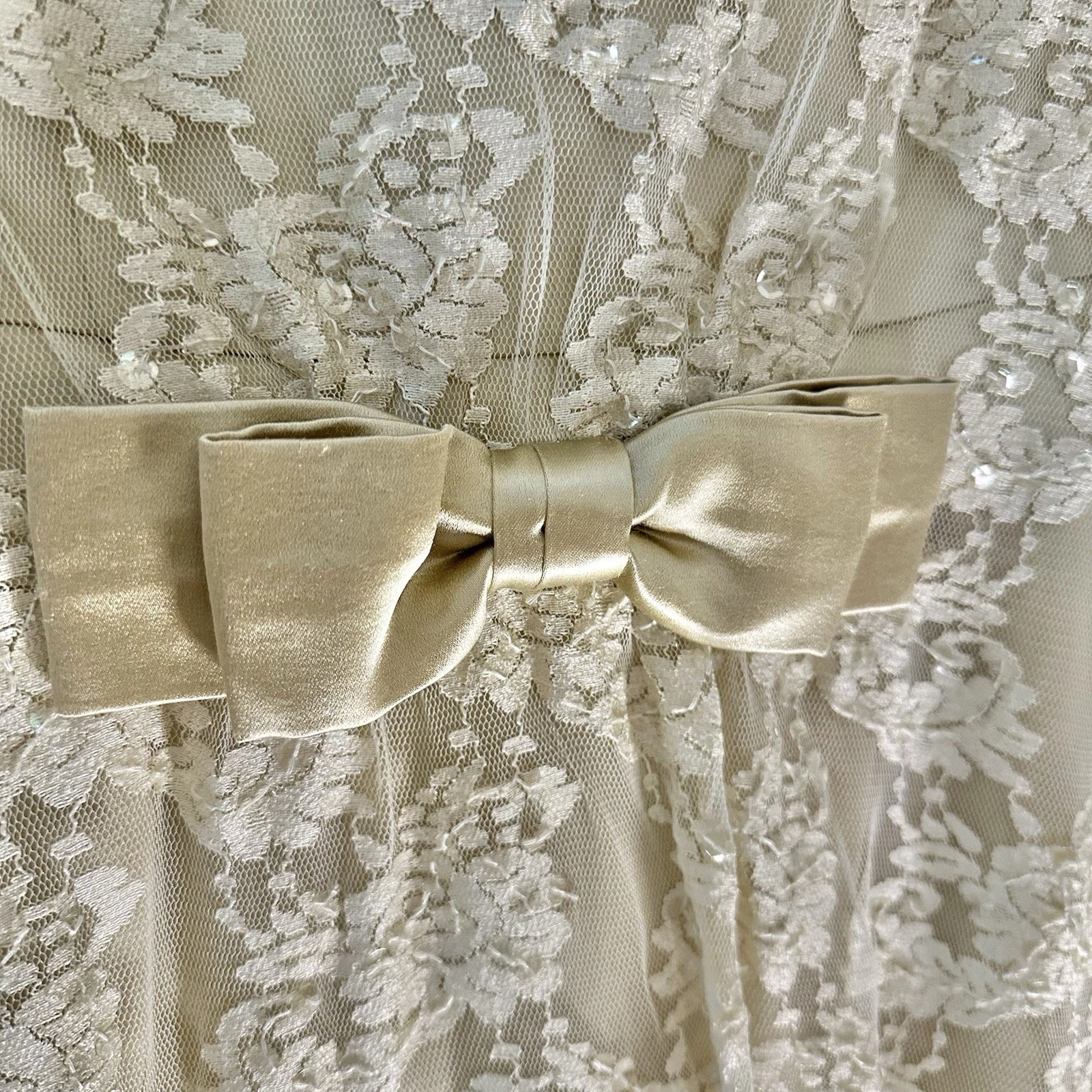 Coach ABITO IN PIZZO RICAMATO COLOR CREMA US TAGLIA 2